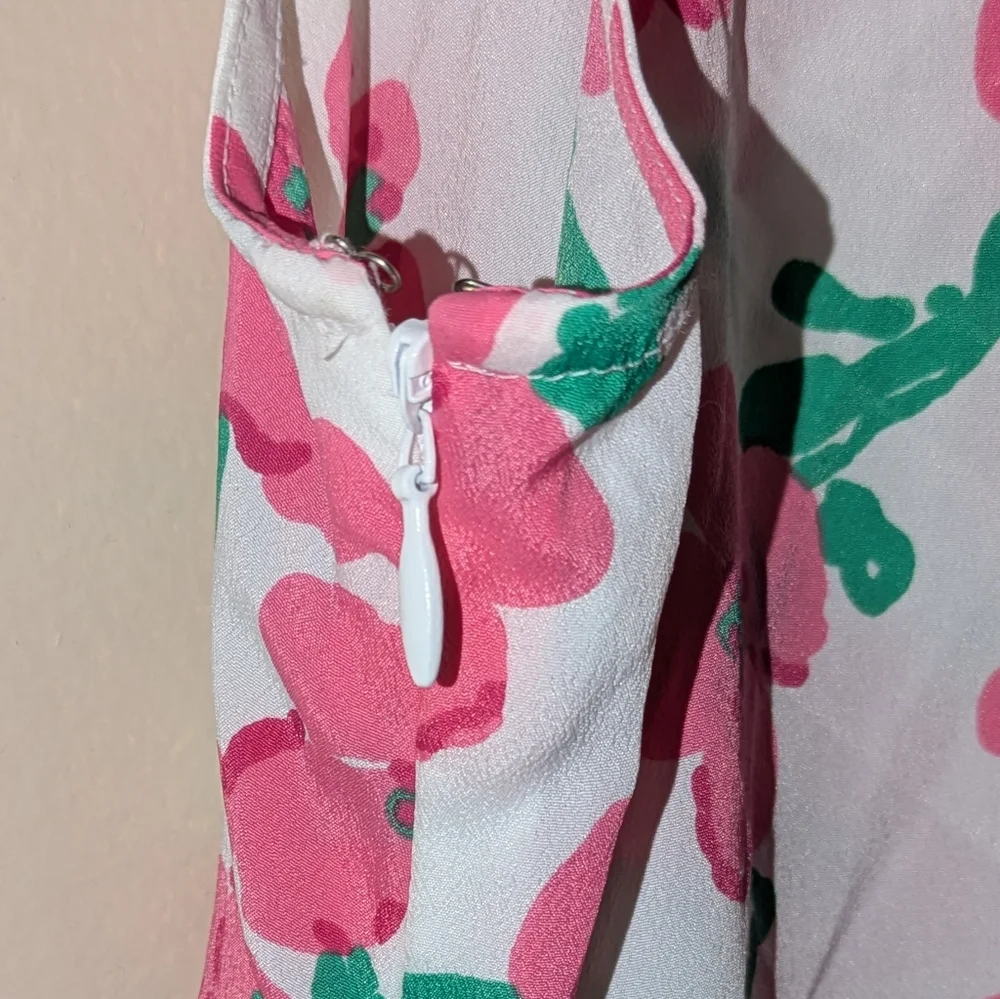 Lilly Pulitzer Pink Floral Ruffle Blouse - Picture 6 of 7